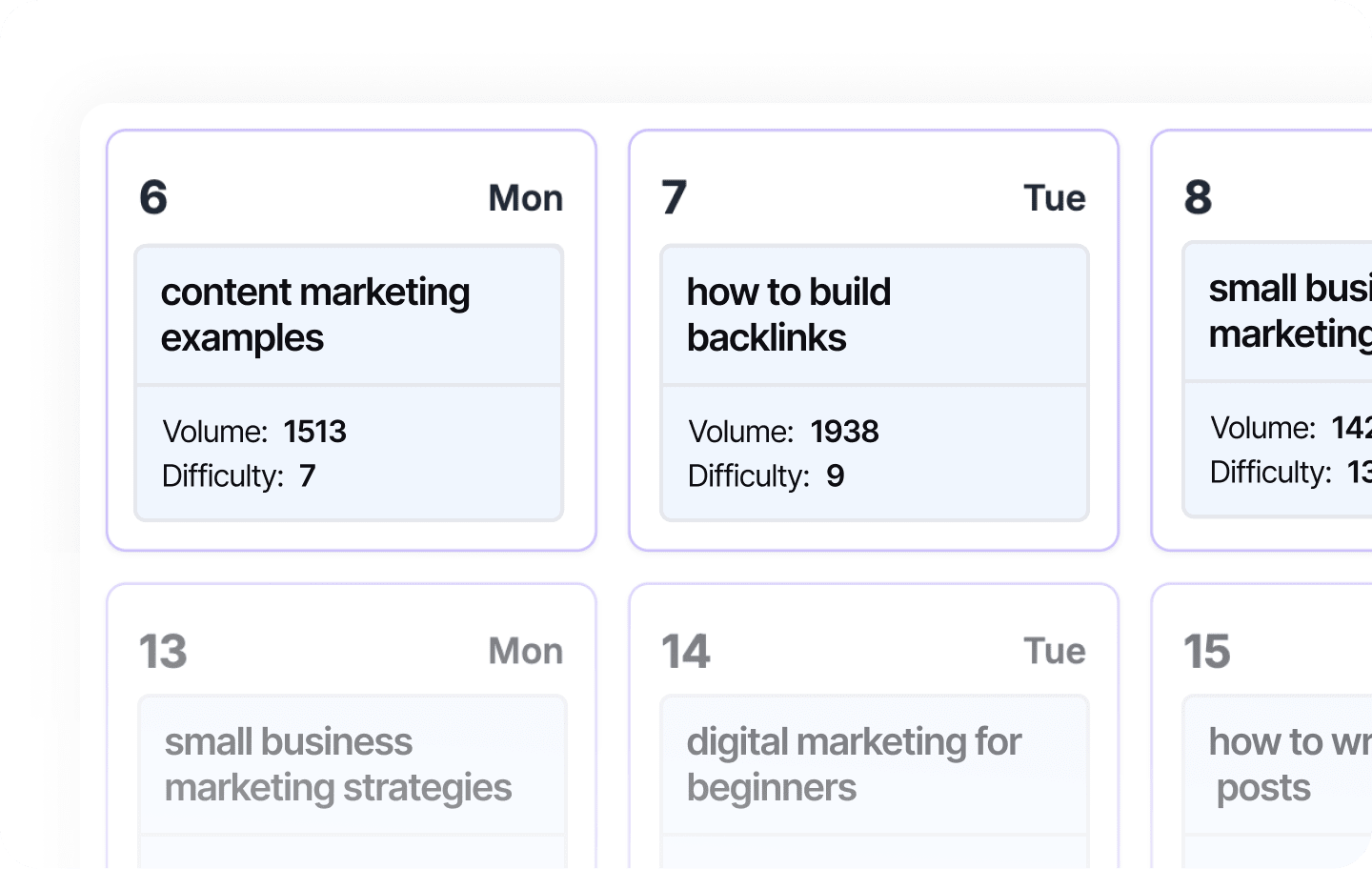 Content calendar on autopilot