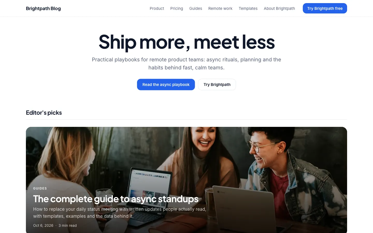 Brightpath blog built with Outrank Blogs