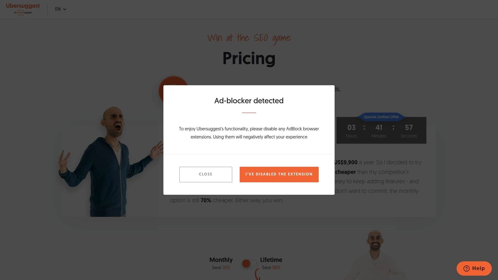 7\. Ubersuggest Individual Plan
