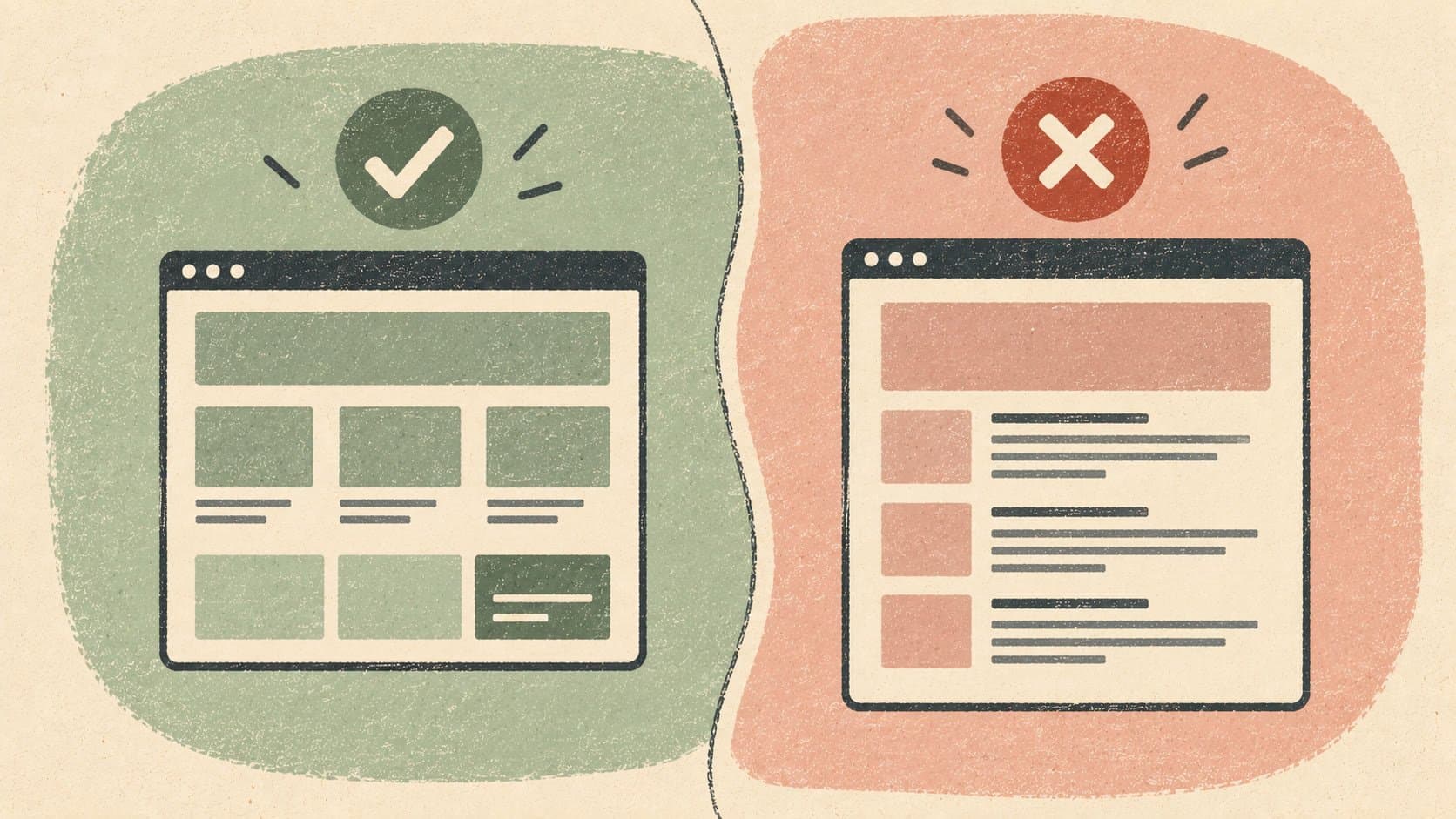 Illustration showing two scenarios: a full business website where the blog is one section versus a writer whose blog is their entire product