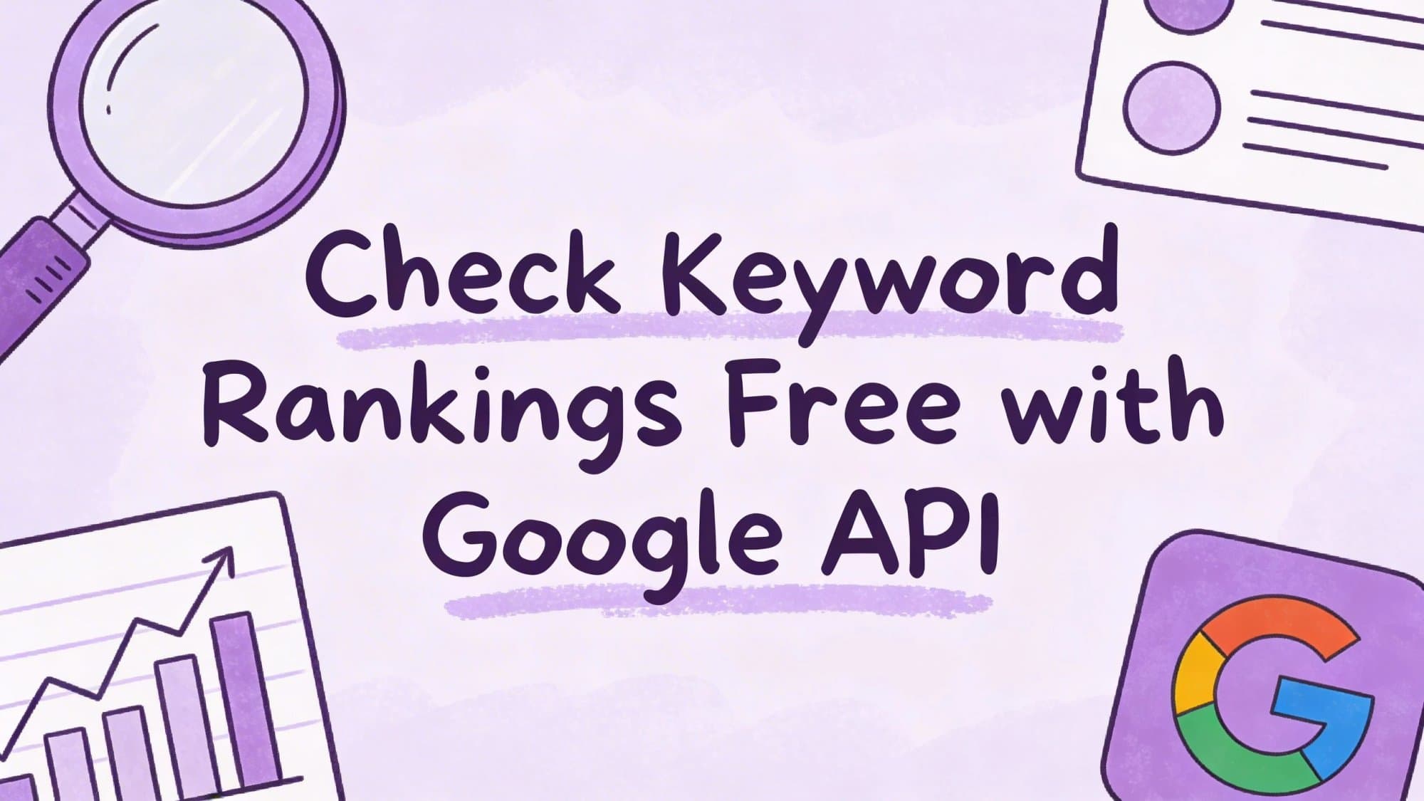 Check Keyword Rankings Free with Google API (2026)