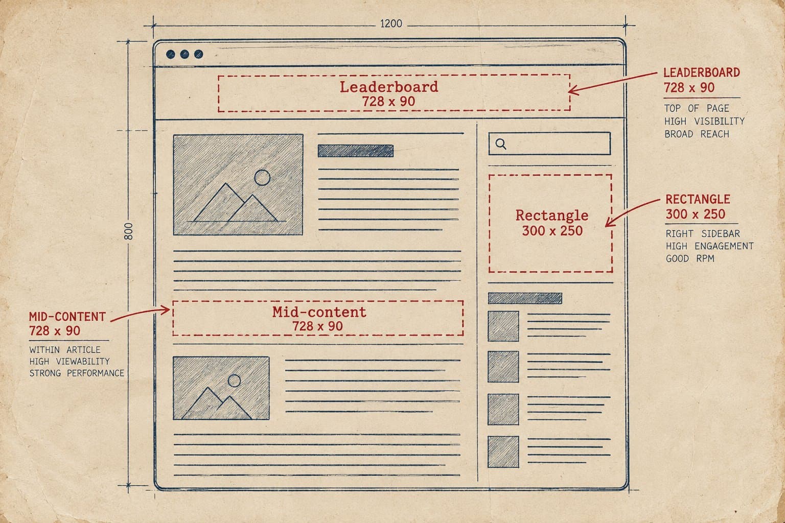Common ad placements and what they're worth